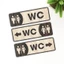 Bảng Gỗ Toilet WC Nam Nữ, Biển Chỉ Dẫn Phòng Vệ Sinh Decor Vintage, Dán Keo Sẵn, Khắc Theo Yêu Cầu
