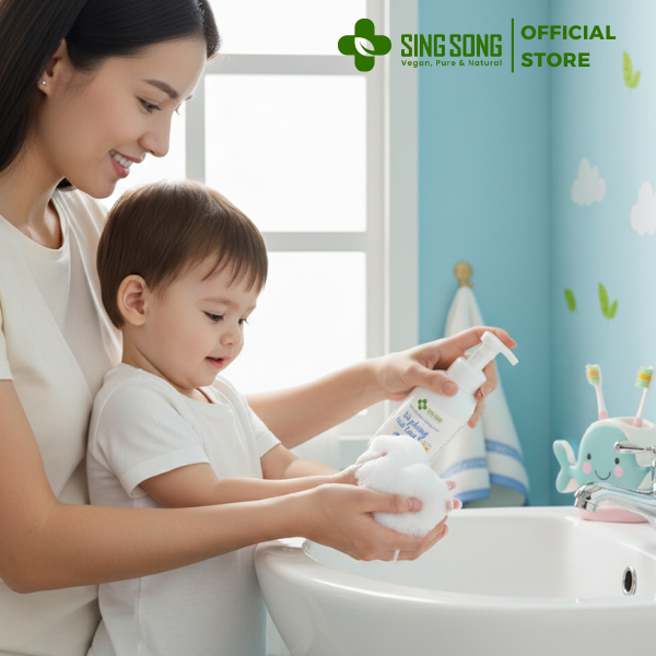 Xà Phòng Rửa Tay Cho Bé Tạo Bọt Tự Nhiên Singsong Không Hương Liệu - 500ml