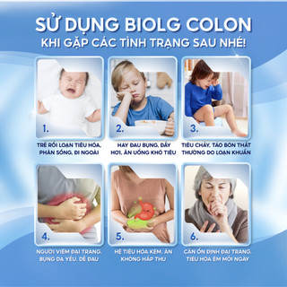 Men Vi Sinh BioLG Colon Bổ Sung Lợi Khuẩn, Hỗ Trợ Tiêu Hóa Và Đường Ruột Hộp 20 Ống