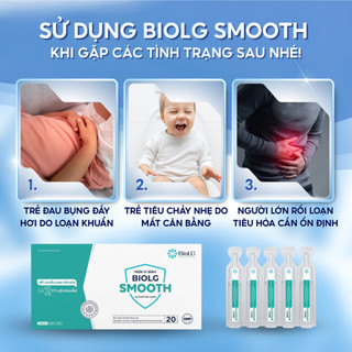 Men Vi Sinh BioLG Smooth Cho Trẻ Từ 6 Tháng Hộp 20 Ống Men Vi Sinh Giảm Đầy Bụng Bổ Sung Lợi Khuẩn