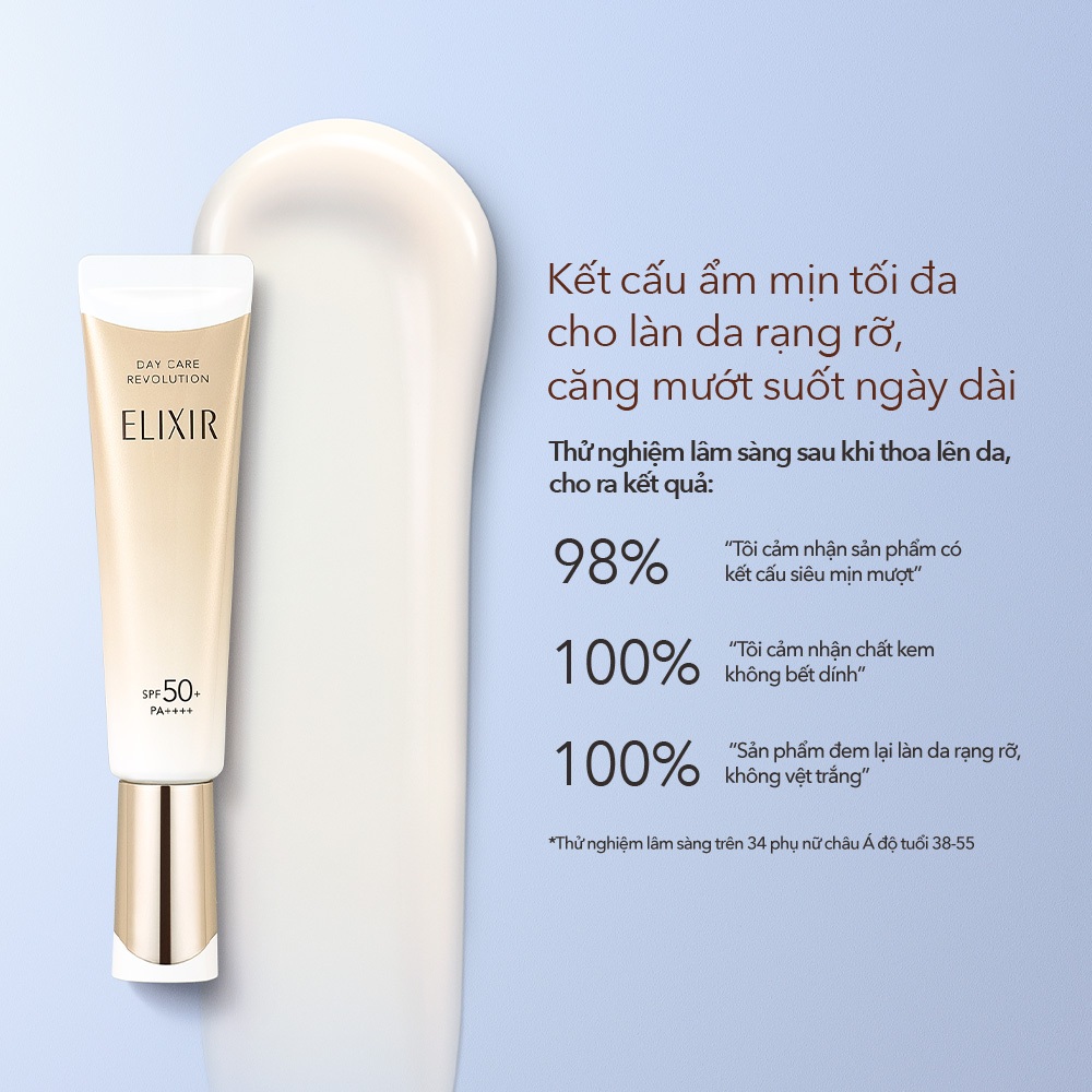 (KOL Live) Sữa chống nắng phục hồi Collagen từ cấp độ tế bào Elixir Day care Revolution SPF50+ 35ml