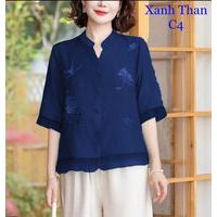 C01 - Áo Kiểu Nữ . Chất liệu mềm mại, thoáng mát, Thích hợp mặc mùa hè. ( Áo Thêu Tỉ Mỉ )
