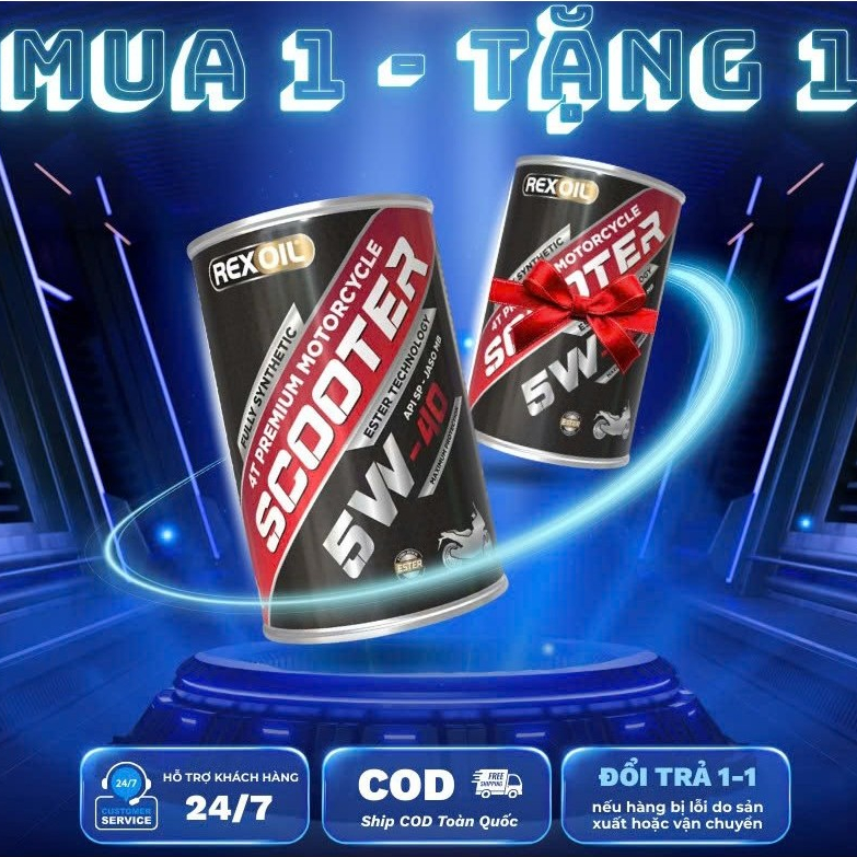 Mua 1 Tặng 1 - Mua 1 Chai Nhớt Xe Ga Rexoil Scooter Tặng Kèm 1 Chai Rexoil Scooter Cùng Loại