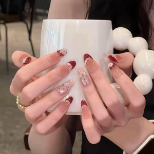 Nailbox Mã [ Đ023 ] Nail Thiết Kế Thủ Công Hotrend Tiểu Thư Dễ Thương Nàng Diện Đi Chơi ,Đi Tiêc , Du Xuân Chơi Tết
