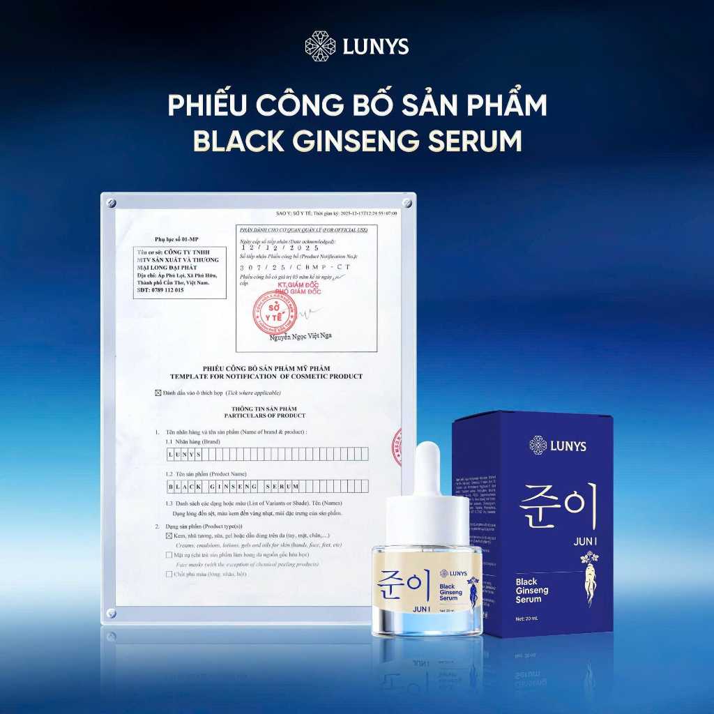 Tinh Chất Serum Black Ginseng - Chiết Xuất Nhân Sâm Đen Làm Trắng Sáng Cải Thiện Thâm Sạm & Chậm Lão Hóa Da