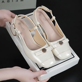 Giày Sandal Nữ cao 3P Mũi Vuông thời thượng phù hợp mọi nơi mọi lúc Giày Bánh Bèo mã SandalBongCutie3p