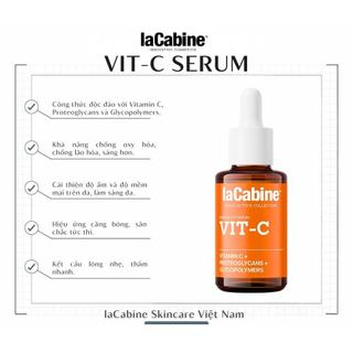 [Hàng công ty] LaCabine Vit-C Serum Tinh chất Vitamin C làm sáng da, dưỡng ẩm và chống oxy hóa 30ml