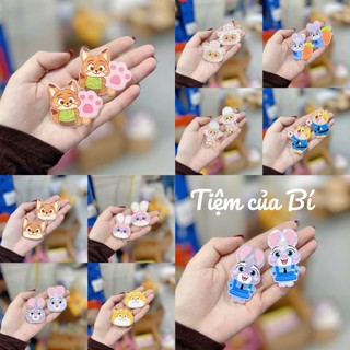 🍑 𝑭𝑹𝑬𝑬𝑺𝑯𝑰𝑷 🍑 Kẹp tóc nữ chất liệu nhựa in charm hoa quả xinh xắn