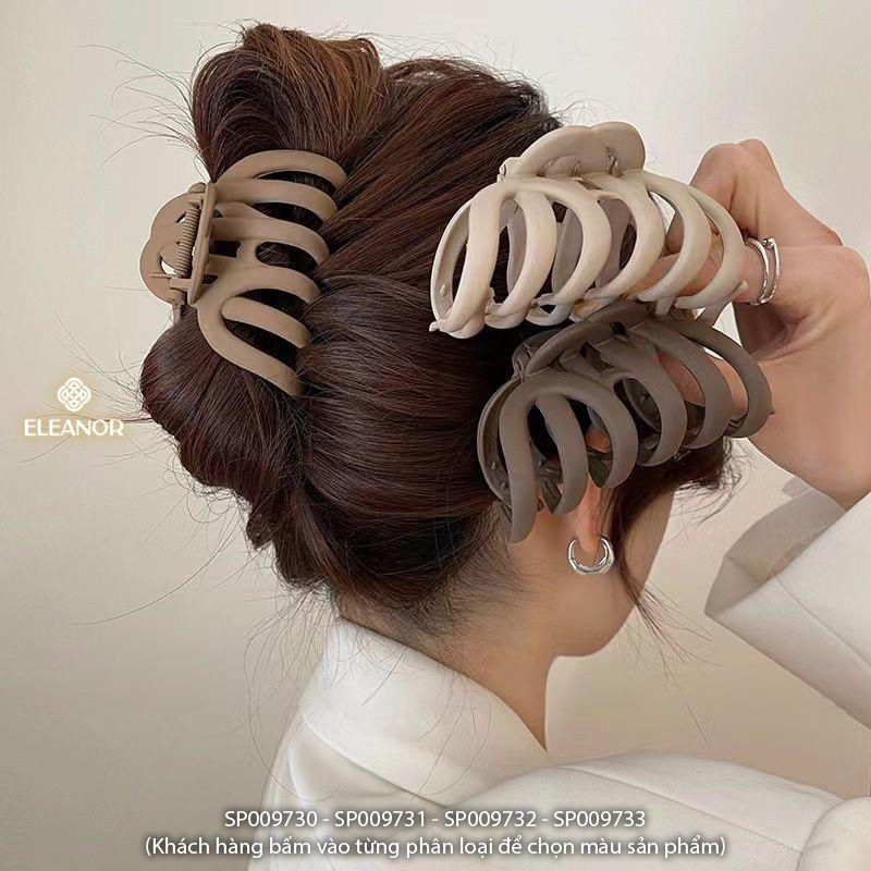 Kẹp tóc nữ càng cua Eleanor Accessories thiết kế lượn sóng đa dạng màu sắc phụ kiện tóc 9730