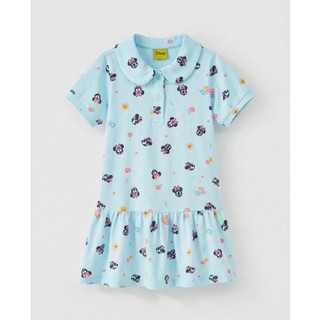 Đầm thun ngắn tay Minnie Disney bé gái Rabity 550.119