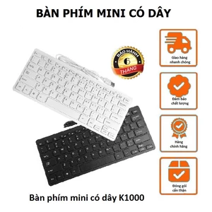 Bàn phím mini có dây TIKA nhỏ gọn, siêu mỏng tương thích với các hệ điều hành hiện nay