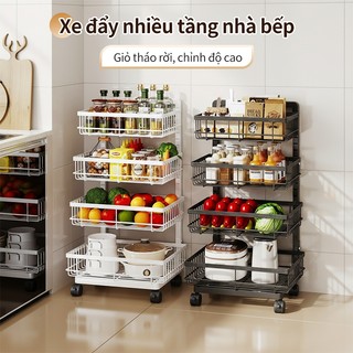 Gslife Kệ Đa Năng Có Bánh Xe Di Chuyển - Thép Carbon Cao Cấp, Điều Chỉnh Linh Hoạt, Chịu Lực Tốt