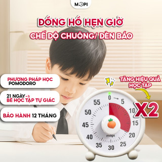 Đồng hồ đếm ngược Pomodoro học bài tập trung, Mopi timer MP038 quản lý thời gian trẻ em, đồng hồ hẹn giờ nấu ăn mini