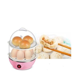 (Xả Kho) Nồi Luộc Trứng Hấp Thức Ăn Đa Năng 2 Tầng PA-618 Tiện Lợi Nấu Hấp Nhanh Dễ Dùng