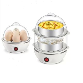 (Xả Kho) Nồi Luộc Trứng Hấp Thức Ăn Đa Năng 2 Tầng PA-618 Tiện Lợi Nấu Hấp Nhanh Dễ Dùng
