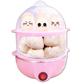 (Xả Kho) Nồi Luộc Trứng Hấp Thức Ăn Đa Năng 2 Tầng PA-618 Tiện Lợi Nấu Hấp Nhanh Dễ Dùng