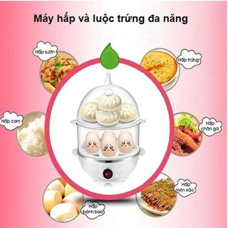 (Xả Kho) Nồi Luộc Trứng Hấp Thức Ăn Đa Năng 2 Tầng PA-618 Tiện Lợi Nấu Hấp Nhanh Dễ Dùng