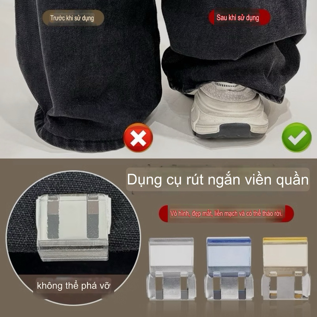 [Combo 2 / 4 / 10 Cái] Kẹp Rút Gấu Quần Không Cần May – Dụng Cụ Thu ...