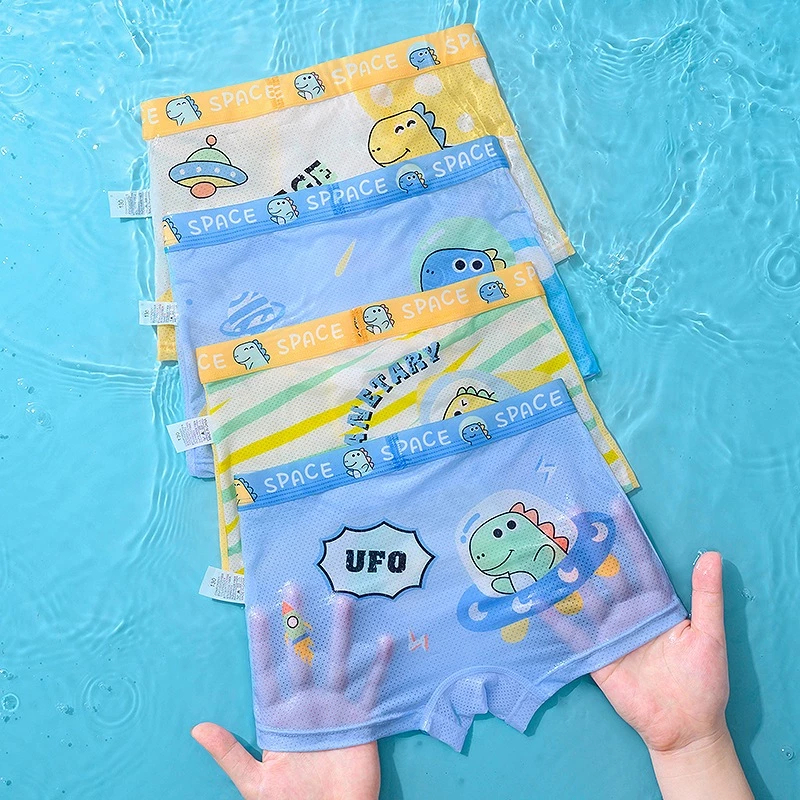 [Peinn] Combo 4 quần chíp đùi dạng lưới họa tiết Phi Hành Gia dễ thương cho bé trai quần lót thoáng khí chất thun lạnh