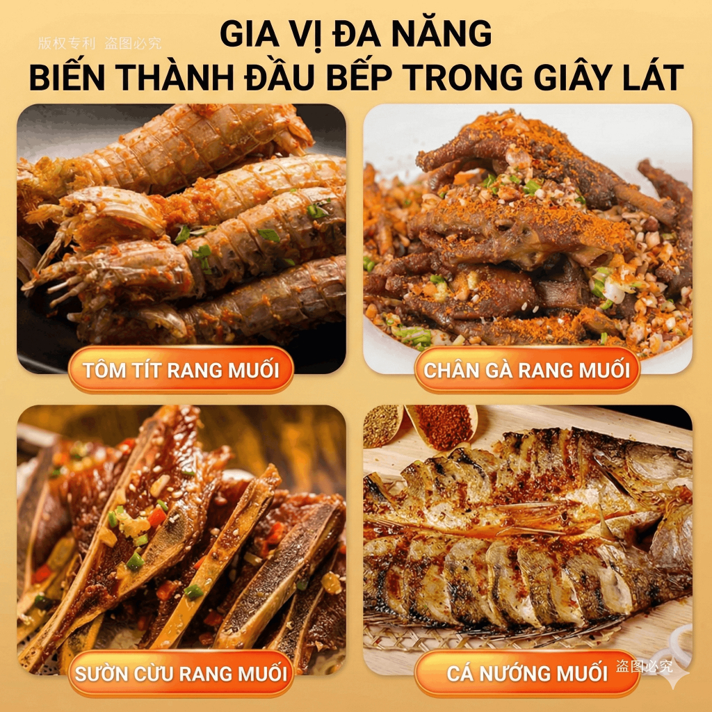 Muối Tiêu Tỏi Yanyiyi Gói 15g - Gia Vị Ướp Thịt Nướng, Chấm Hoa Quả, Gà Luộc, Hải Sản, Đồ Nướng Nội Địa Trung Luka Food