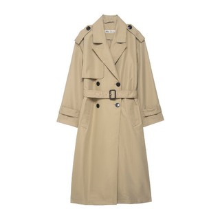 Áo mangto Zara made in Morocco kaki dù chống thấm 1 lớp dày dặn