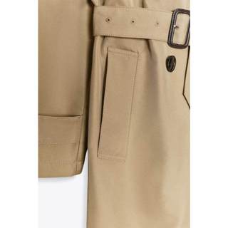 Áo mangto Zara made in Morocco kaki dù chống thấm 1 lớp dày dặn