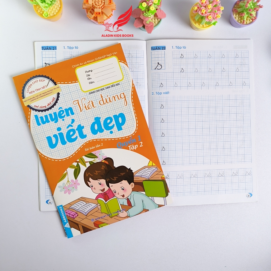 Sách-Bộ 6 Quyển Luyện Viết Đúng – Viết Đẹp Dành Cho Học Sinh Tiểu Học (Quyển 1-3 | Tập 1-2)-Tái Bản