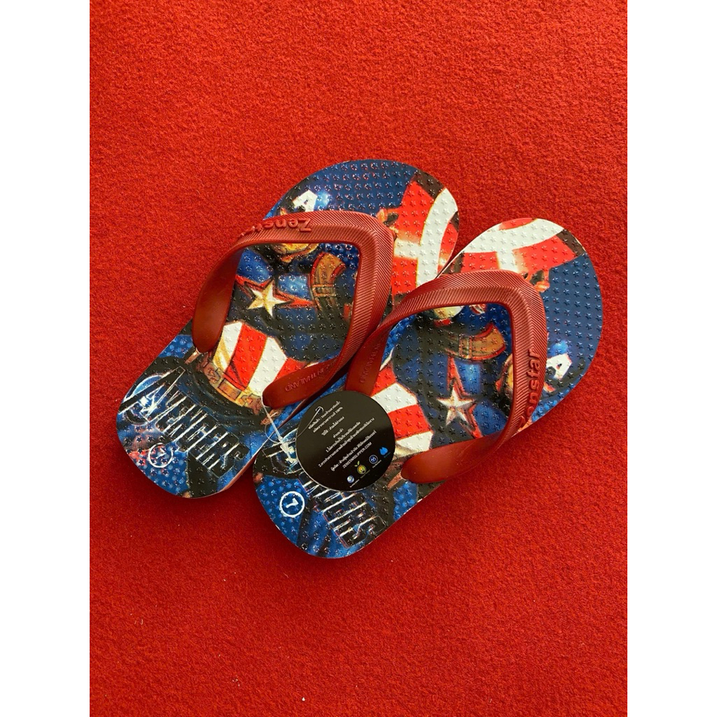Dép lào Thái trẻ em hình Spider-Man, Dép cao su nguyên khối bền chắc êm chân không trơn trượt - Shoe