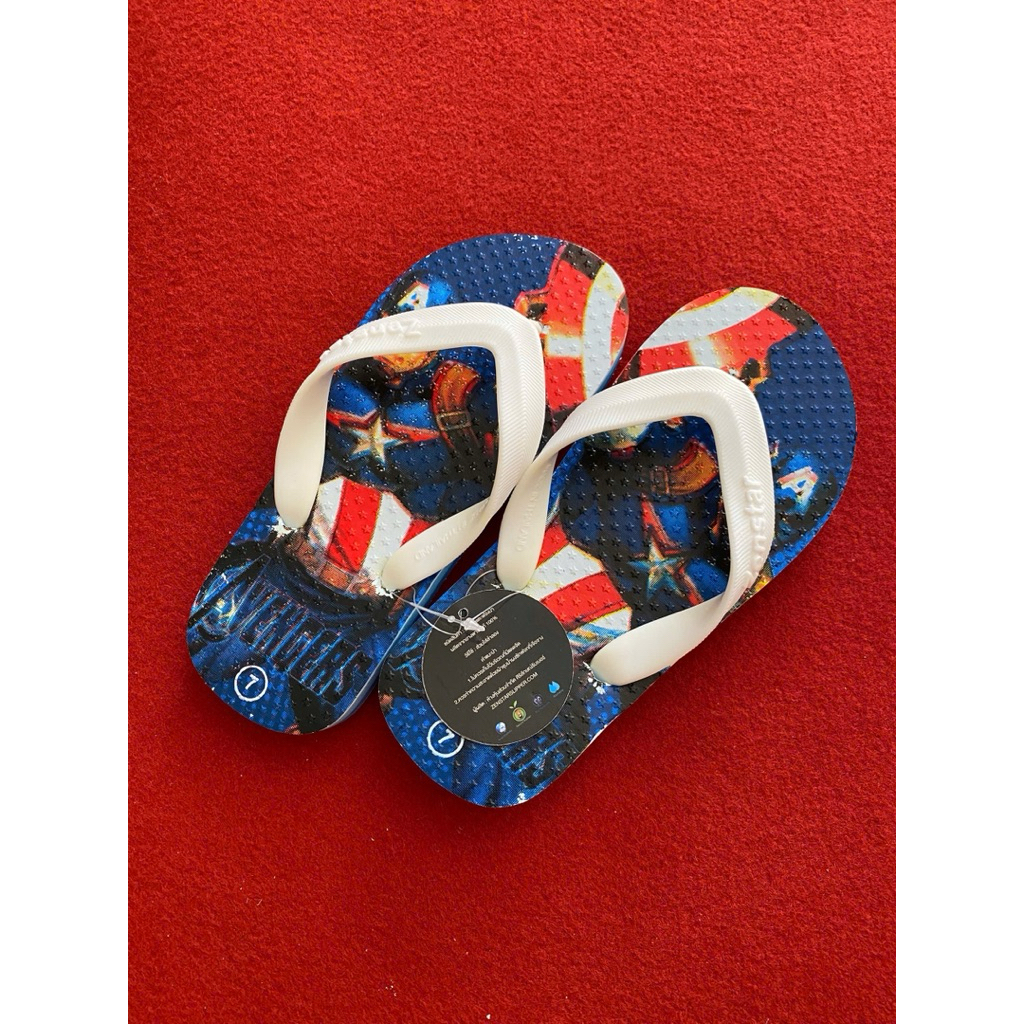 Dép lào Thái trẻ em hình Spider-Man, Dép cao su nguyên khối bền chắc êm chân không trơn trượt - Shoe