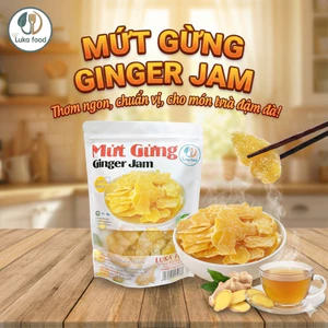 Mứt Gừng Lát Luka Food 400g - Đậm Đà Vị Gừng Tươi Cay Nồng, Ít Ngọt, Ấm Bụng, An Toàn Vệ Sinh, Món Ngon Ngày Tết