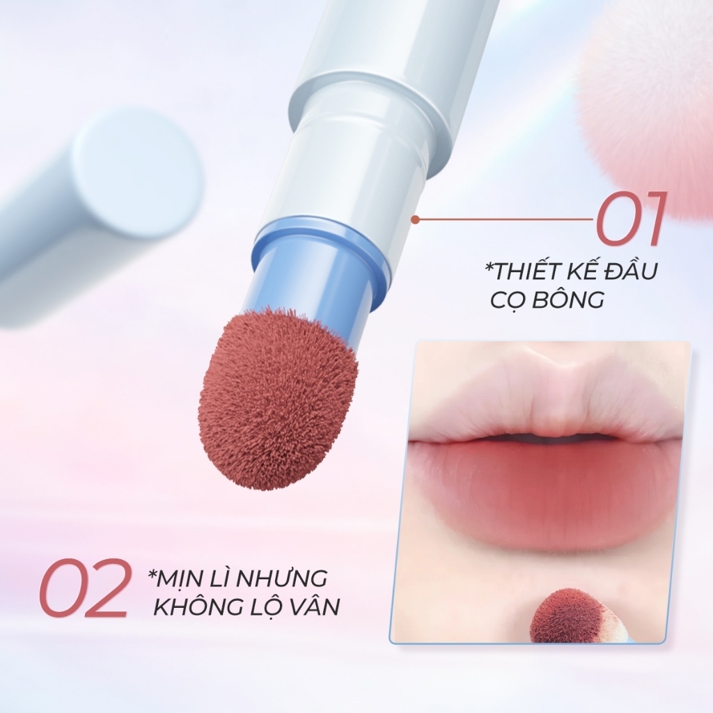 Son Kem Lì SACE LADY Mềm Mịn Sắc Tố Cao Kết Son Môi 1.7g