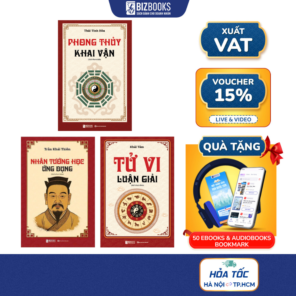 Combo 3 Sách Huyền Học – Nhân Tướng – Tử Vi – Phong Thuỷ | Hiểu Người – Hiểu Mình – Hiểu Vận Mệnh