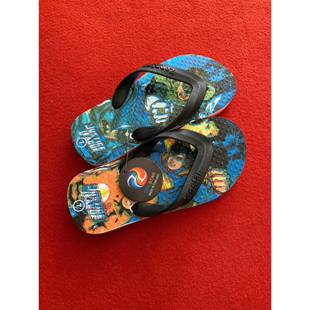 Dép Lào Thái Trẻ Em Hình Siêu Nhân SuperMen Cao Su Nguyên Khối Bền Chắc Êm Chân Không Trơn Trượt Shoe