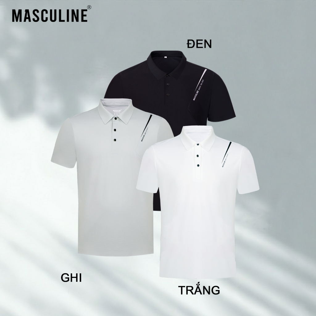 Áo polo nam MASCULINE APD600 vải silk nylon spandex co giãn ép keo đa lớp Form regular fit