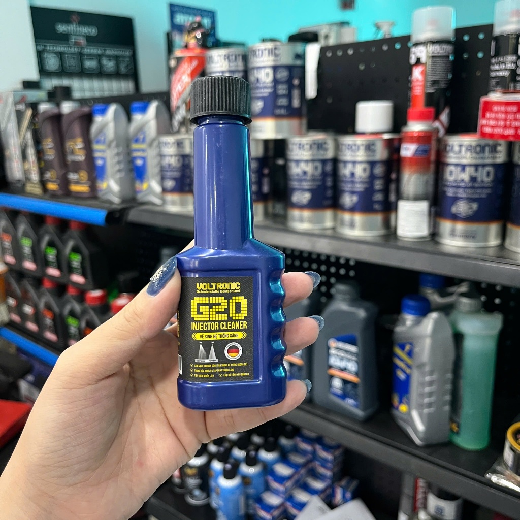 Phụ Gia Dành Cho Xe Máy Voltronic Evo - Súc Động Cơ E20 Và Vệ Sinh Kim Phun G20 Voltronic Evo