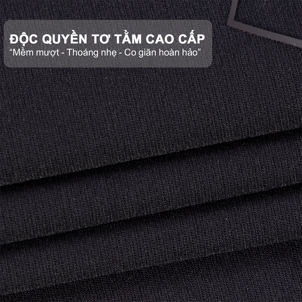 Áo polo nam MASCULINE APD600 vải silk nylon spandex co giãn ép keo đa lớp Form regular fit