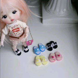 Dép giày handmade cho búp bê bánh gạo 16cm, 17cm dép vải nỉ xinh xắn