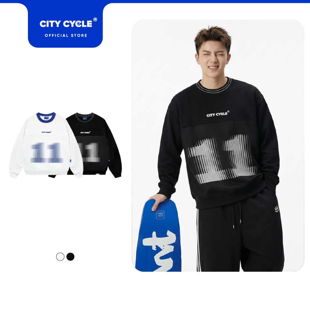 Áo sweater boxy nỉ nhung mùa đông nam nữ boxy Local Brand Chính Hãng City Cycle Áo sweater On Top