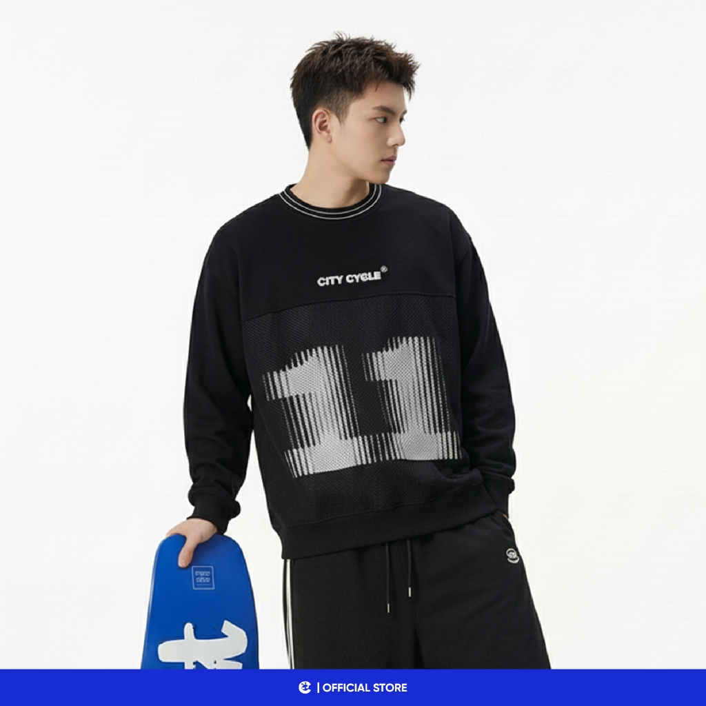 Áo sweater boxy nỉ nhung mùa đông nam nữ boxy Local Brand Chính Hãng City Cycle Áo sweater On Top