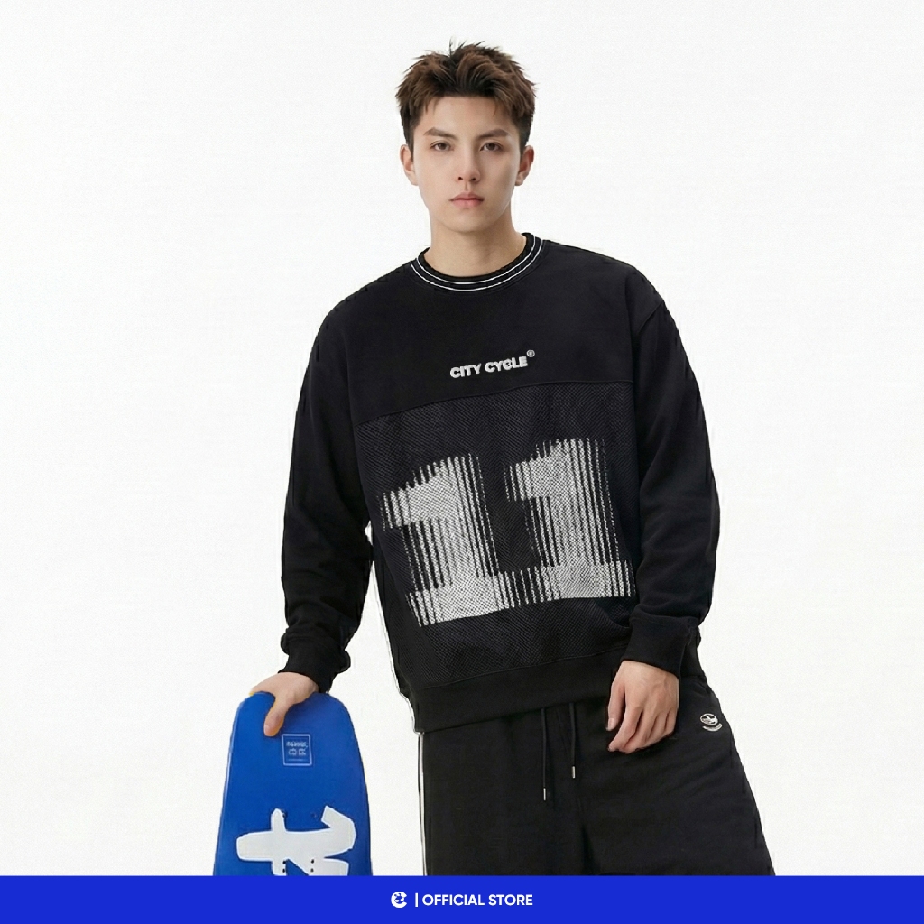 Áo sweater boxy nỉ nhung mùa đông nam nữ boxy Local Brand Chính Hãng City Cycle Áo sweater On Top