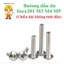 50 cái M3, M4, M5 vít pake đầu dù thân bulong inox201