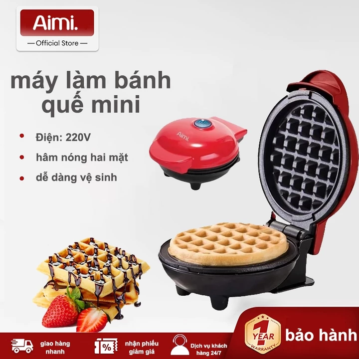 [COD] Aimi- Máy Nướng Bánh Máy Làm Bánh Kẹp Máy Làm Bánh Quế Bánh Tổ Ong / Máy làm bánh waffle
