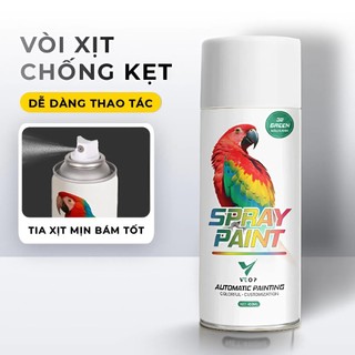 Sơn Xịt Bóng VTOA 450ml (Sơn Con Két) Spray Paint Phủ Bóng Trong Suốt Nhanh Khô Chống Nước UV