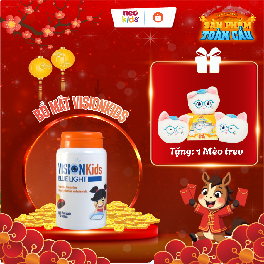 Bổ mắt Vision Kids Blue Light - Hộp 90 viên | Shopee Việt Nam