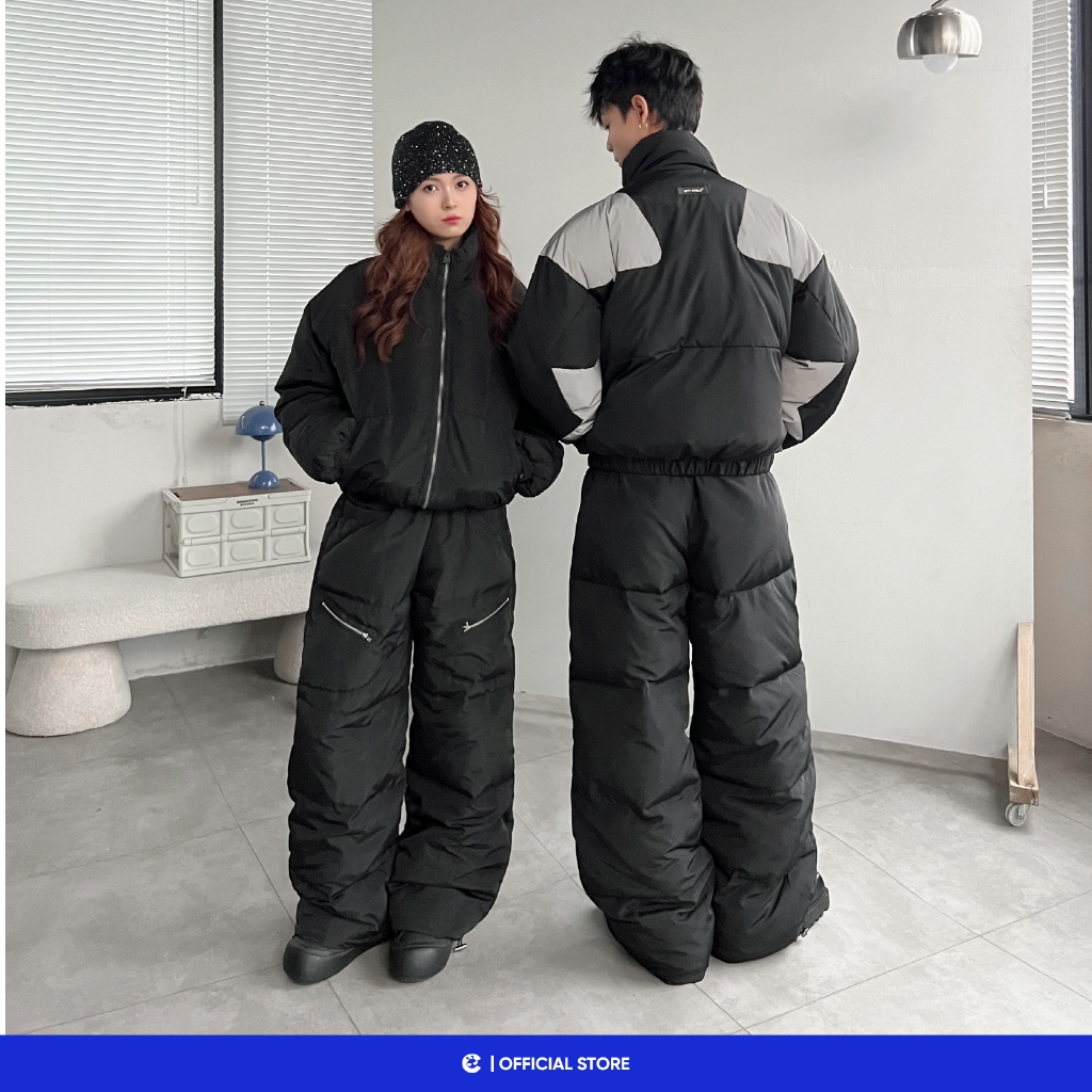 Quần dài ống rộng phao suông unisex dày dặn Local Brand Chính Hãng City Cycle quần dài phao Get Ready