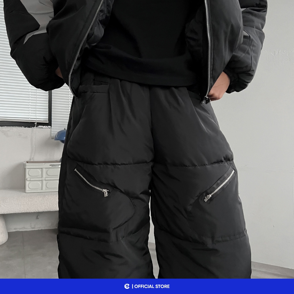 Quần dài ống rộng phao suông unisex dày dặn Local Brand Chính Hãng City Cycle quần dài phao Get Ready