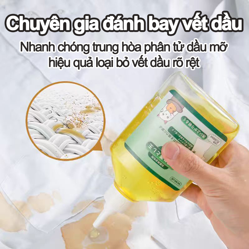Nước Tẩy Dầu Mỡ Chuyên Nghiệp Cho Quần Áo, Chất tẩy dầu mỡ trên quần áo, Chất tẩy ố vàng trên quần áo