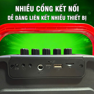 Loa Kéo GEDI-G Karaoke Bluetooth BD-9080 Plus 100W - Loa HD15 tặng 2 micro Âm Thanh Hay