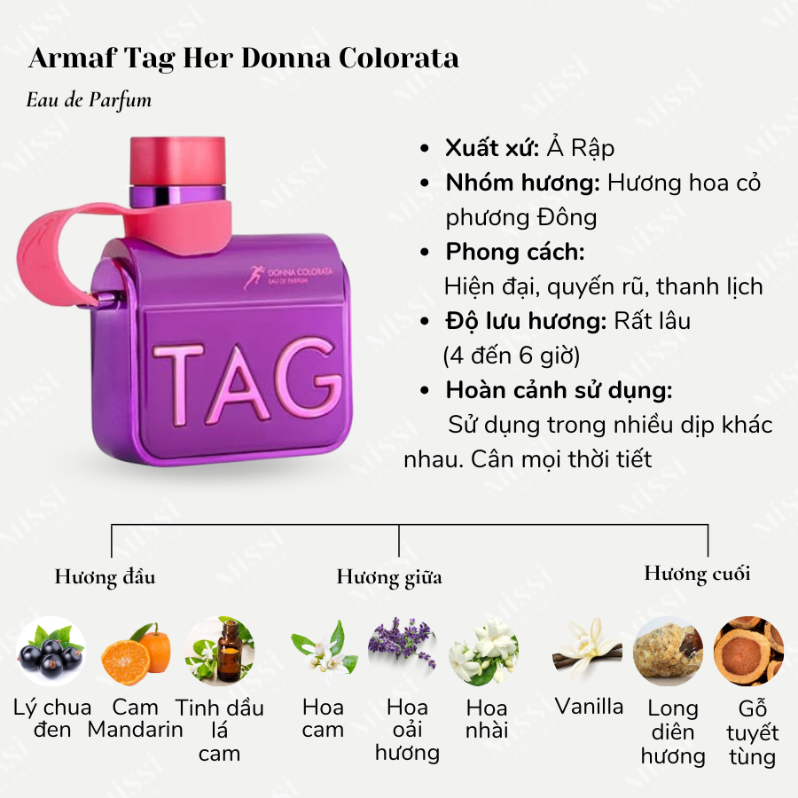 Nước hoa nữ Armaf Tag Her Donna Colorata EDP 100ml