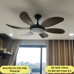 4/4 VOUCHER 50K Quạt trần dành cho trần thấp, phòng nhỏ như chung cư, phòng ngủ thấp và nhỏ, phòng khách thấp và nhỏ, — ảnh 2